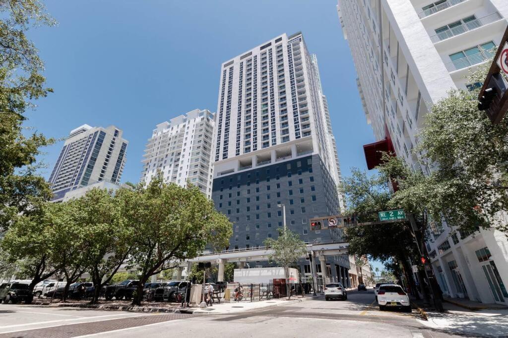 Amazing 2 Bedroom 30Th Floor Downtown Free Parking Miami Exterior foto